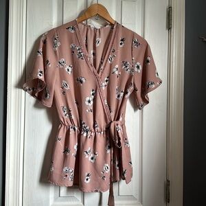 Pink/Mauve Floral Blouse